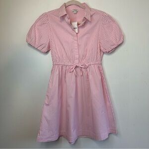 J Crew Women’s Size 0 Pink And White Striped Pinup Dress 50s 60s Retro NWT